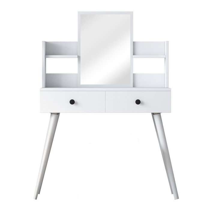 Hanah Home BJ102 - 2232 Mesa de Maquillaje Blanca con Espejo